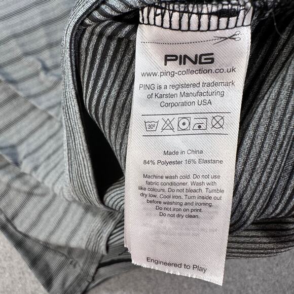 Ping Sensor Cool Striped Golf Polo Shirt Men's XL Performance Short Sleeve - Picture 8 of 11